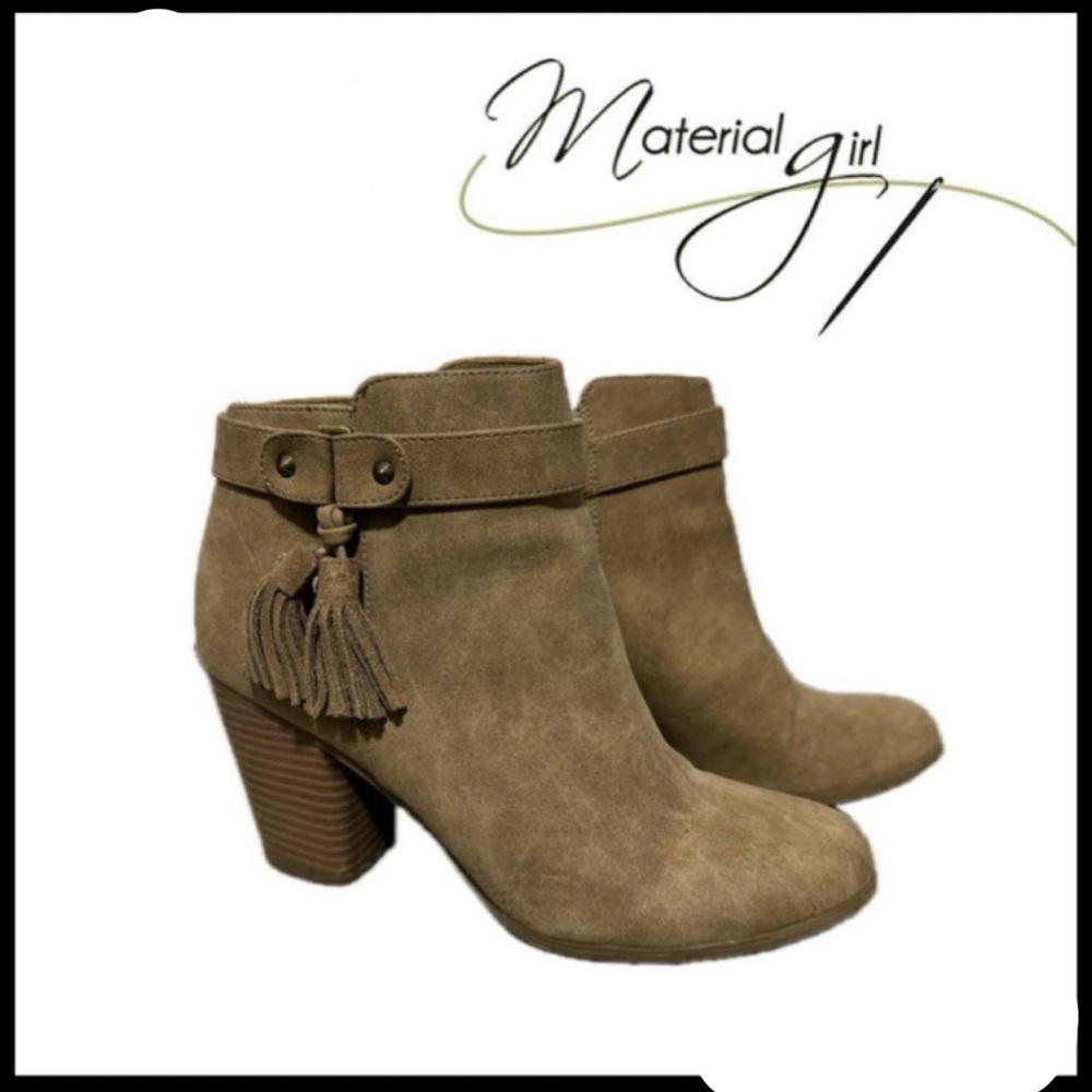 material girl, healed ankle boots with side zipper size 9.5